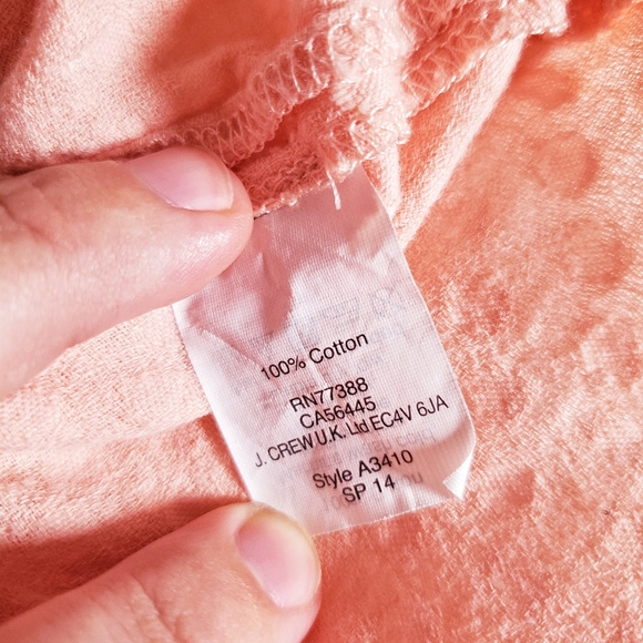 MADEWELL Market Popover Peach Swiss Dot Top XS - Picture 8 of 9